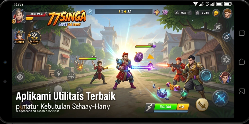 Tampilan utama 77SINGA yang menunjukkan fitur aplikasi Utility.