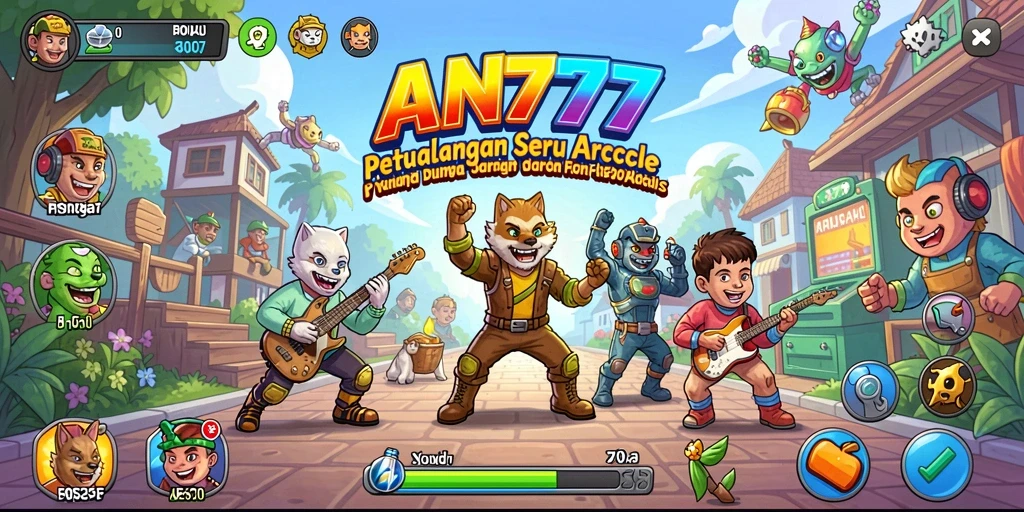 Tampilan menarik gameplay AN777 dalam aksi arcade seru.