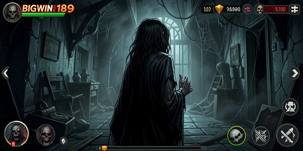Screenshot utama BIGWIN189 menampilkan gameplay menyeramkan yang menegangkan.