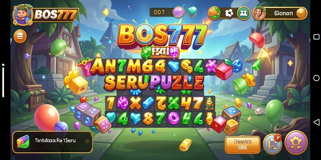 Tampilan gameplay BOS777 yang seru dan penuh warna.