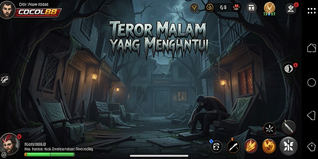 Tampilan menyeramkan gameplay COCOL88 di dalam kegelapan.