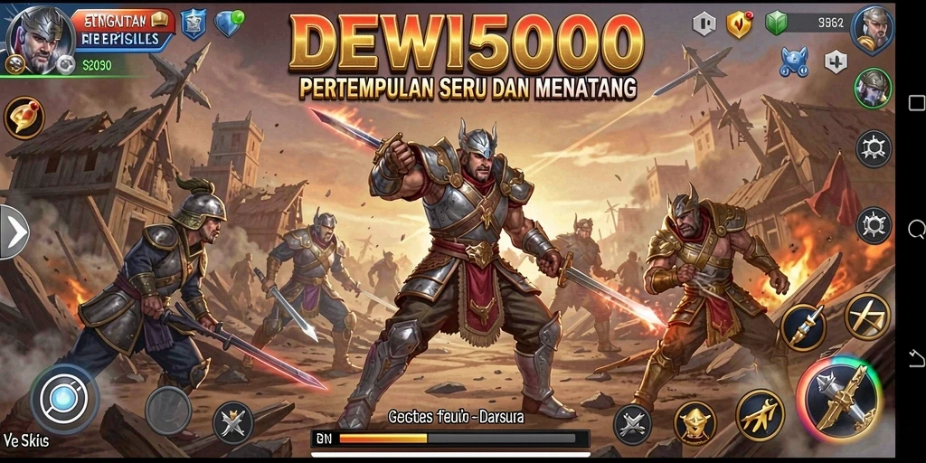 Tampilan gameplay DEWI5000 yang mendebarkan dan penuh aksi.