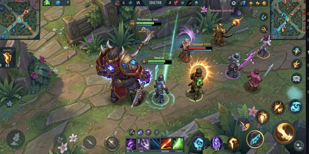 Tampilan screenshot ID6788 menampilkan aksi pertarungan ARPG yang intens.