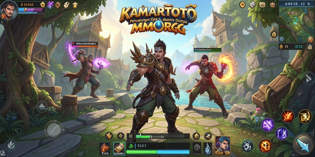 Tangkapan layar gameplay <strong>KAMARTOTO</strong> menampilkan aksi seru dalam pertempuran MMORPG.
