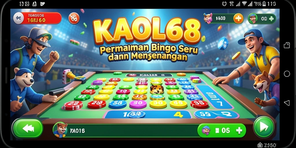 Screenshot gameplay Bingo KAOL68 yang seru dan interaktif.