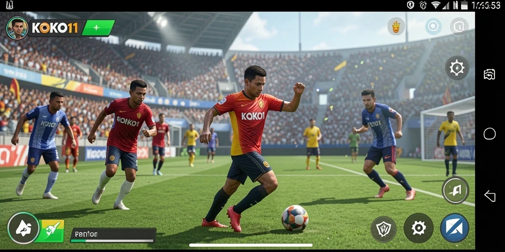 Tangkapan layar KOKO11 menampilkan momen seru dalam pertandingan olahraga.