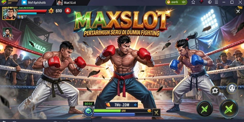 Tampilan gameplay seru dari MAXSLOT dengan pertarungan yang mendebarkan.