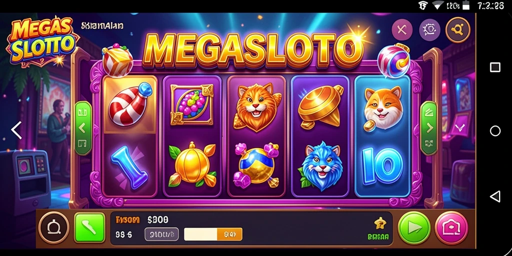 Tampilan gameplay menarik di MEGASLOTO dengan mesin slot bervariasi.