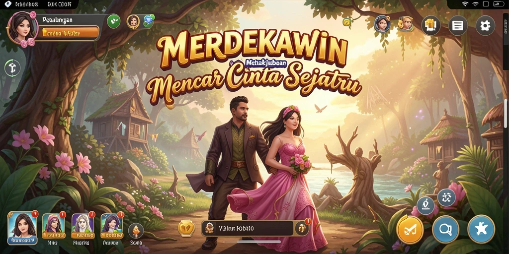 Tampilan gameplay MERDEKAWIN yang menampilkan eksplorasi petualangan.
