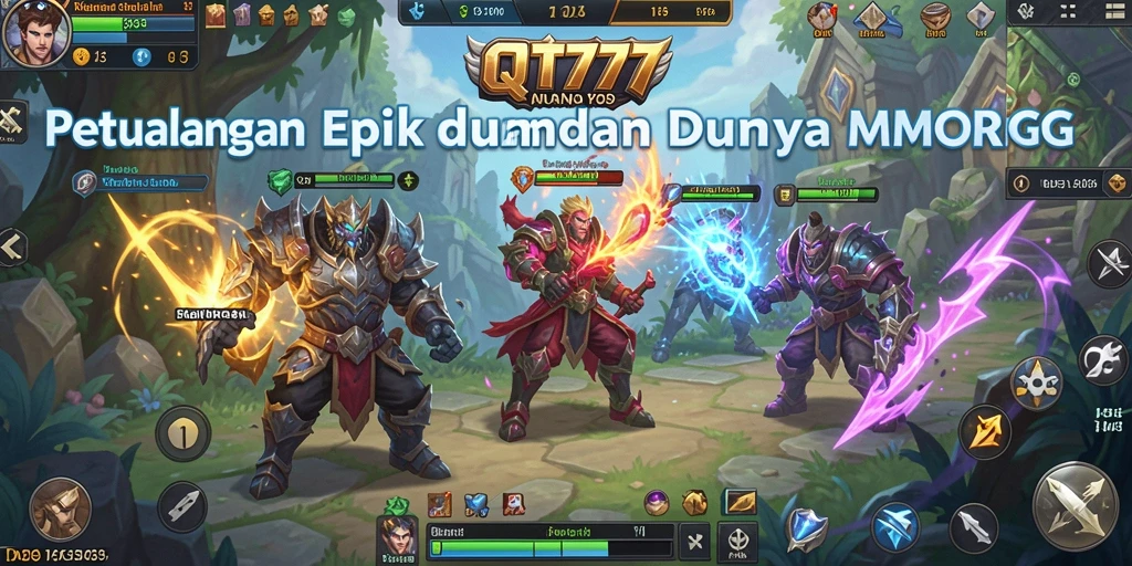 Gameplay QT777 menunjukkan aksi seru di dunia MMORPG.