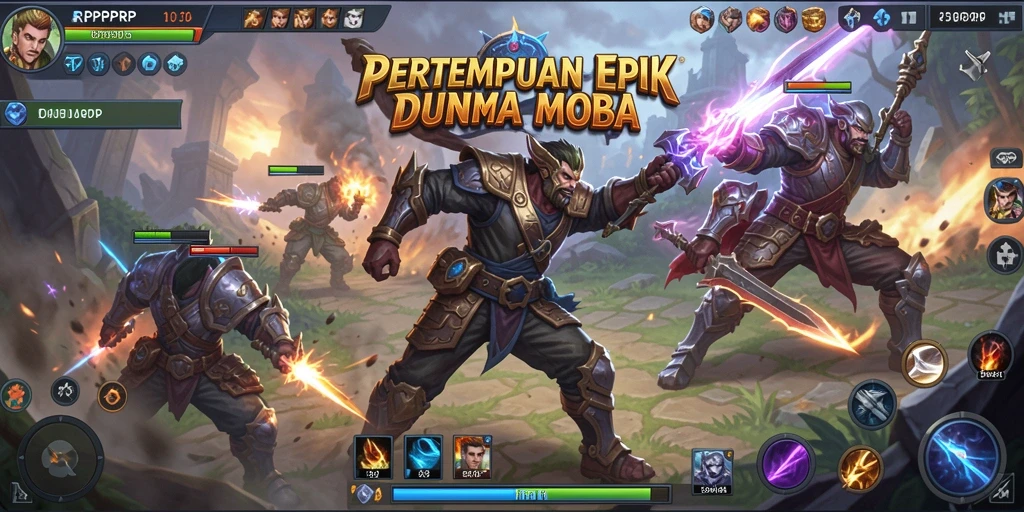 Tangkapan layar RPRPRP menampilkan aksi pertempuran tim yang dinamis.