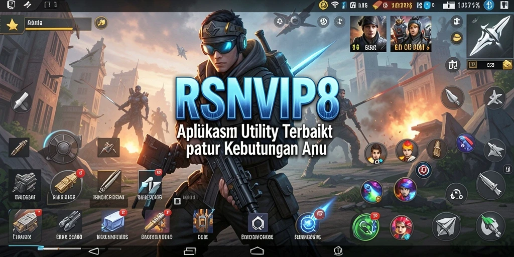 Tampilan utama RSNVIP8 yang menampilkan fitur-fitur utility.