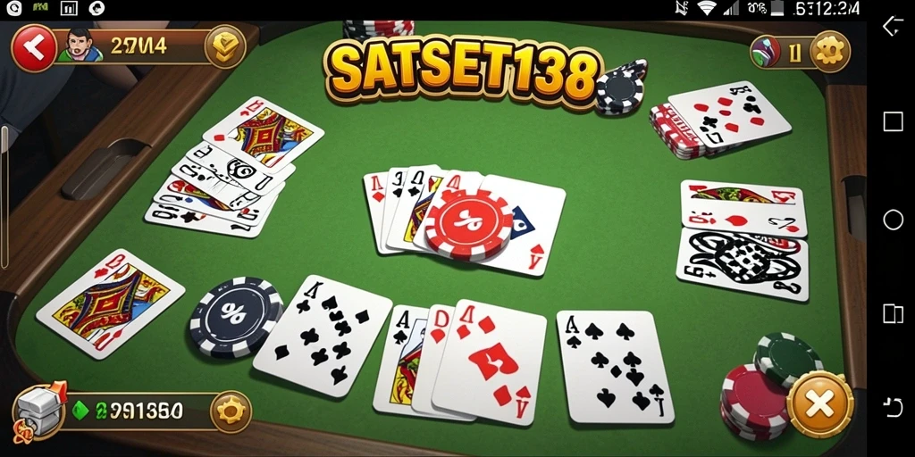 Tampilan gameplay Gaple yang seru dan mengasyikkan.