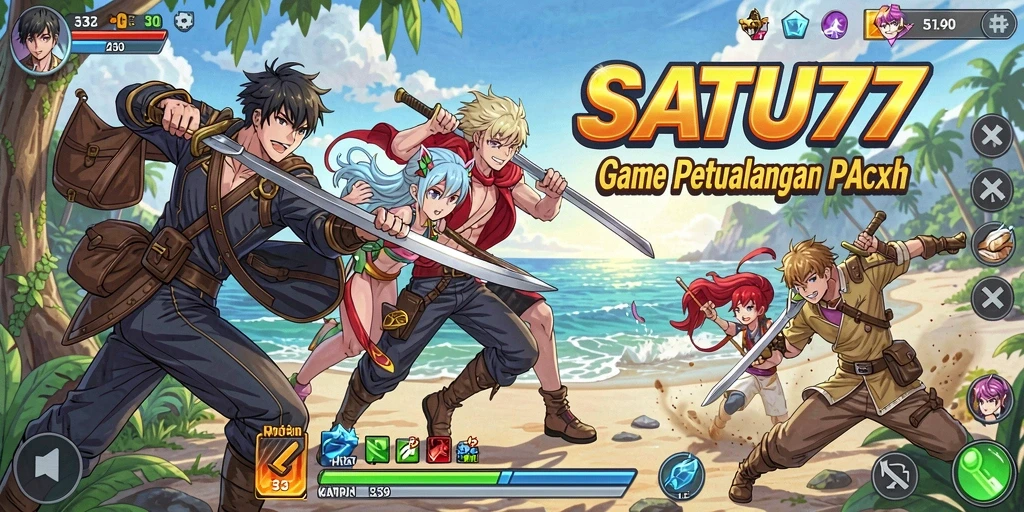 Tampilan gameplay SATU77 yang memukau dan penuh aksi Anime.