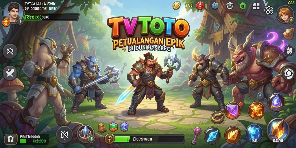 Tangkapan layar gameplay TVTOTO menampilkan aksi RPG yang seru.