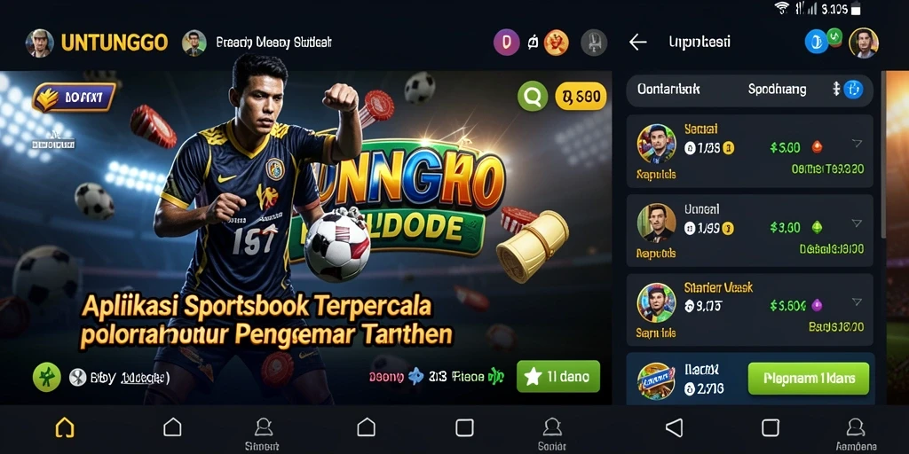 Screenshot gameplay UNTUNGGO menampilkan taruhan olahraga yang menarik dan interaktif.