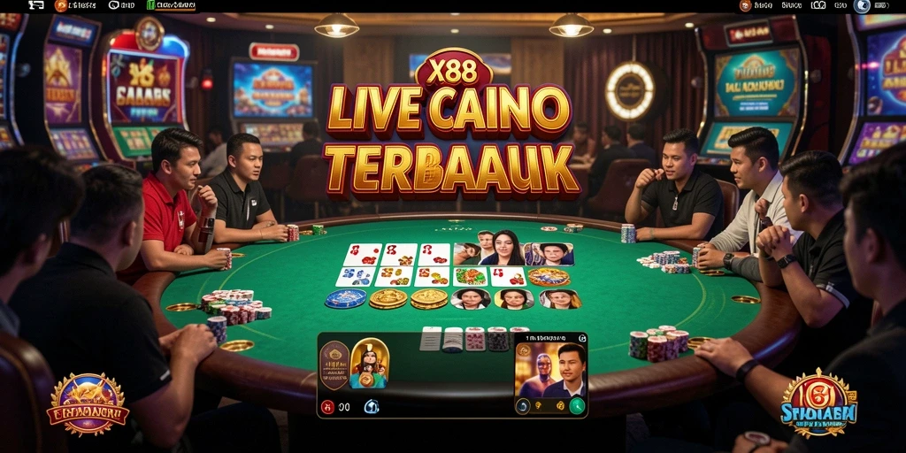 Tampilan gameplay menarik dari X88 dengan dealer langsung.
